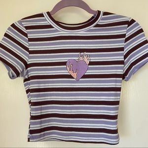 striped baby tee
